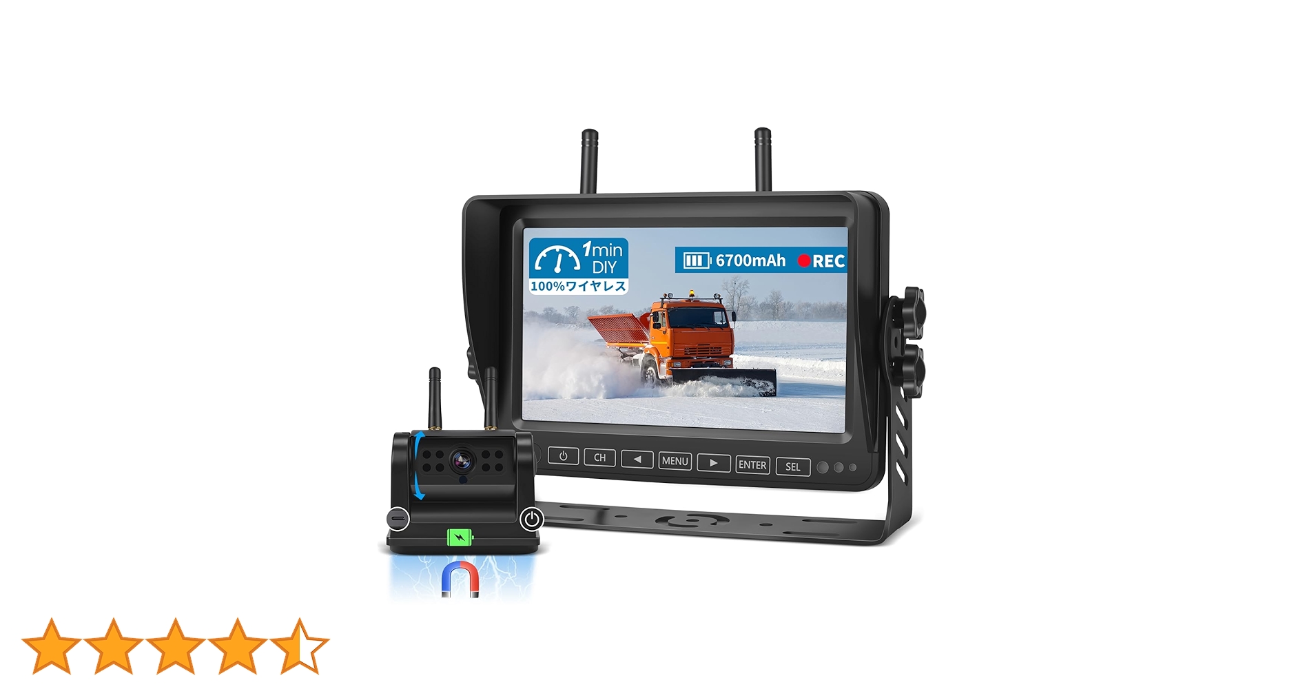 Hizenyo HZY-L4W ワイヤレス　バックカメラモニターセット Hizenyo HZY-L4W ワイヤレス バックカメラモニターセット - メルカリ